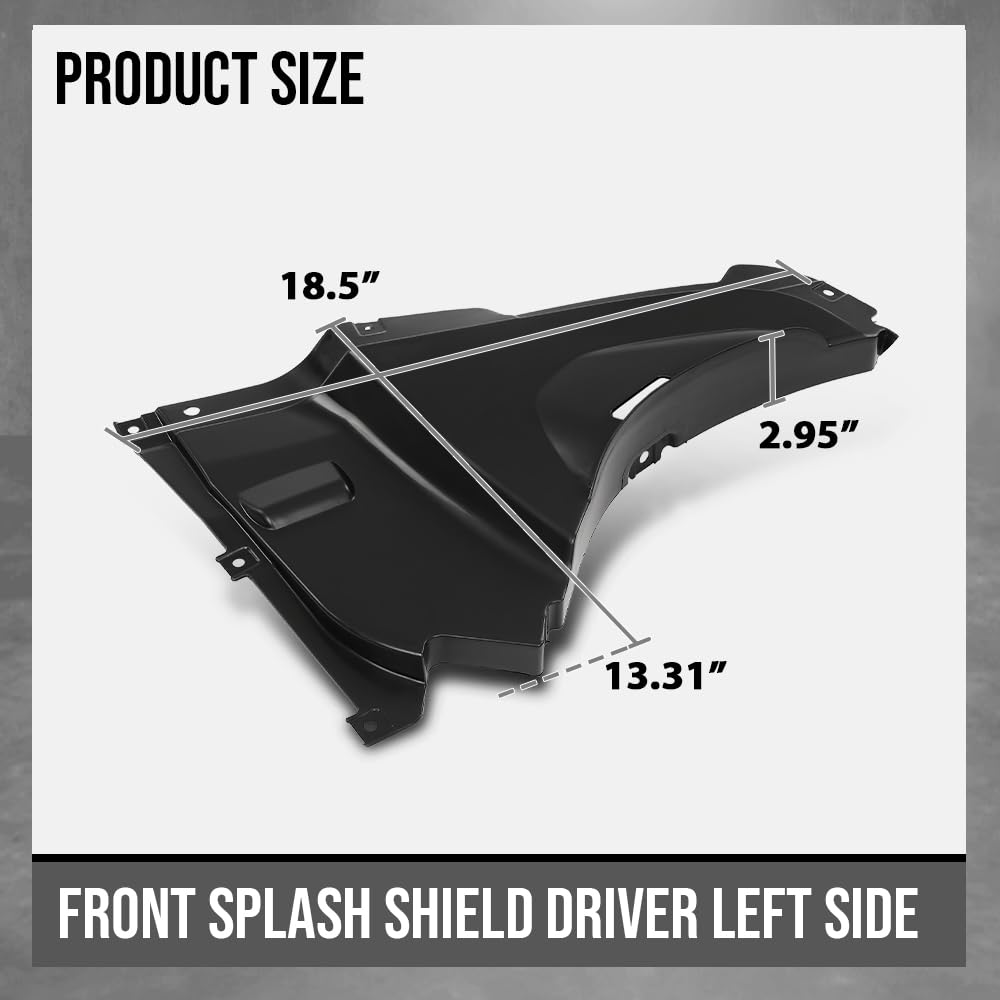 G-PLUS Front Lower Driver Left Side Fender Liner Fit BMW 320i/320i xDrive Base 2013-2018 51718055019, BM1250125 Black