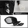 G-PLUS Power Mirror w/ 3-Pin Left Driver Side Compatible with Honda Civic LX/Sport 2022-2023 Manual Folding 76258T20A01-PFM HO1320350 Glossy Black