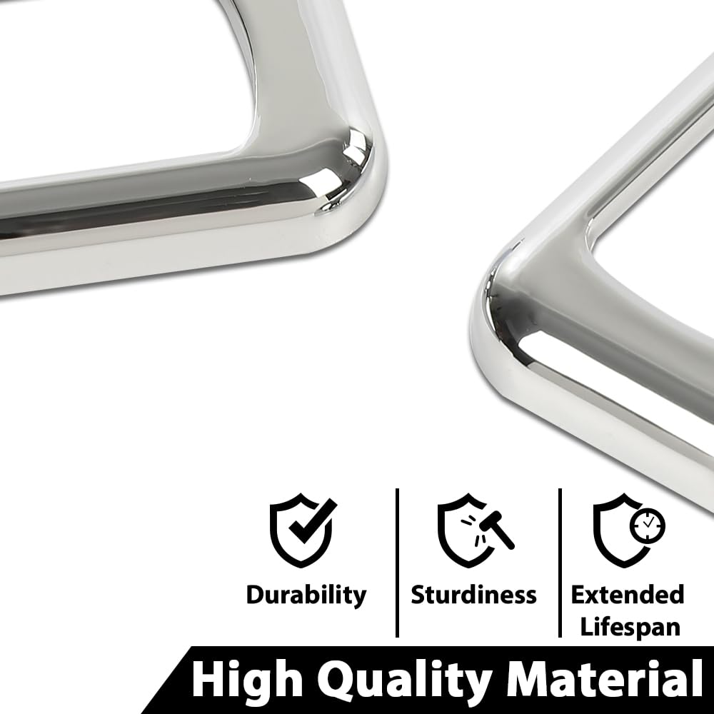 G-PLUS 3pcs Chrome Plastic Rocker Switch Trim Compatible with Many Freightliners and Some Peterbilt and Kenworths Using Rocker Switches Three Pack of Switch Trim Rocker Plain Snap Mount