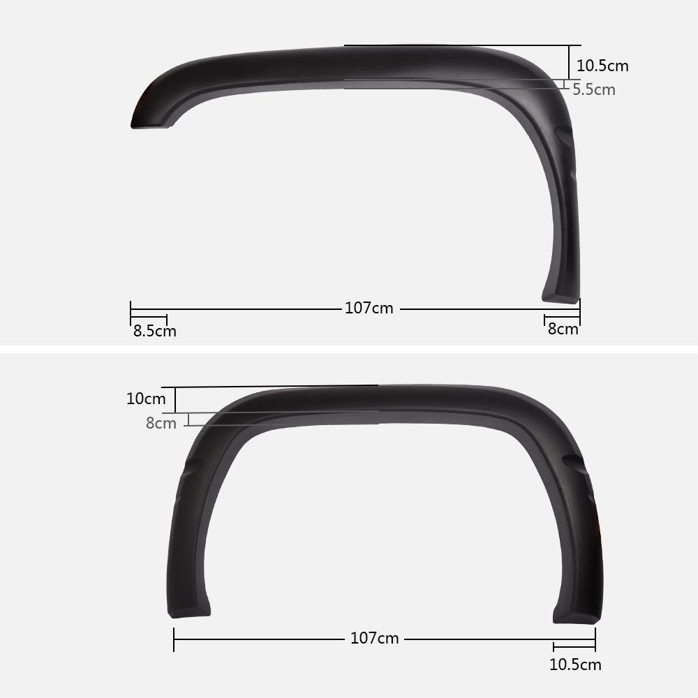 G-PLUS Fender Flares, Compatible With 1994-2001 Dodge Ram 1500/2500/3500 Models Only, Matte Pickup Truck Accessories Trim Cover Protector 4pcs