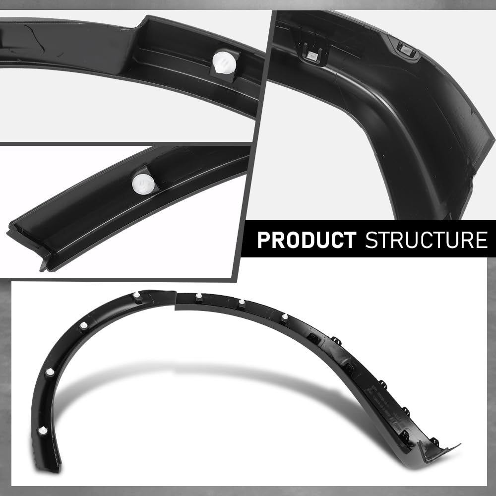 G-PLUS Rear Right Passenger Side Flare Wheel Arch Molding Compatible with Tesla Model X 2016-2023 1035291-00-E, 103529100E Wheel Opening Molding Arch Trim Black