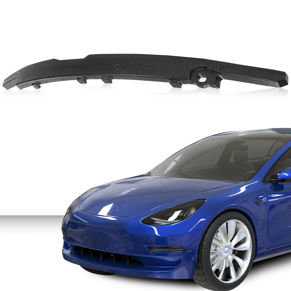 G-PLUS Front Bumper Reinforcement Absorber Foam Compatible with Tesla Model 3 2017-2023 1104669-00-F, 110466900F, 1104669 00 F Black