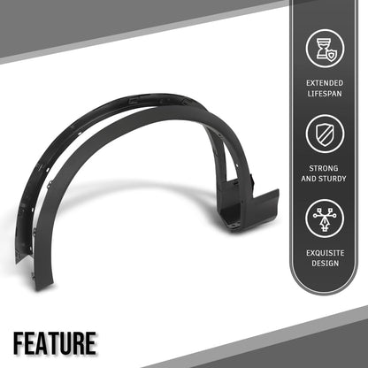 G-PLUS Front LH & RH Side Textured Wheel Opening Molding Compatible with BMW X3 2011-2017 Fit BMW X4 xDrive28i 2015-2018 Fit Models without M Package 51777210082, BM1291108 Black