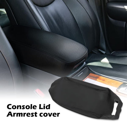 G-PLUS Real Leather Center Console Lid Armrest Cover Compatible with 2001-2006 Lx LS430 Black