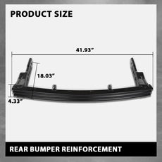 G-PLUS Rear Bumper Reinforcement for Dodge Durango 2011-2022 Jeep Grand Cherokee 2011-2022 Side View