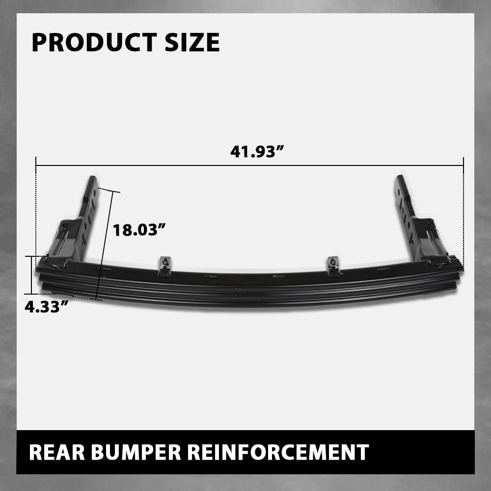 G-PLUS Rear Bumper Reinforcement Compatible with Dodge Durango 2011-2022,Compatible with Jeep Grand Cherokee 2011-2022 Black CH1106216
