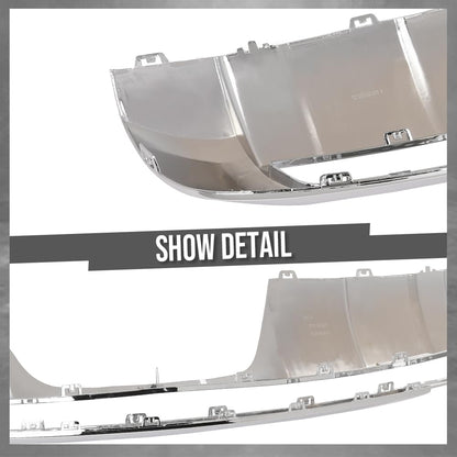 G-PLUS Rear Bumper Lower Chrome Trim Compatible with Benz ML550 ML500 2013-2015 A1668804340, A1668804440 Silver