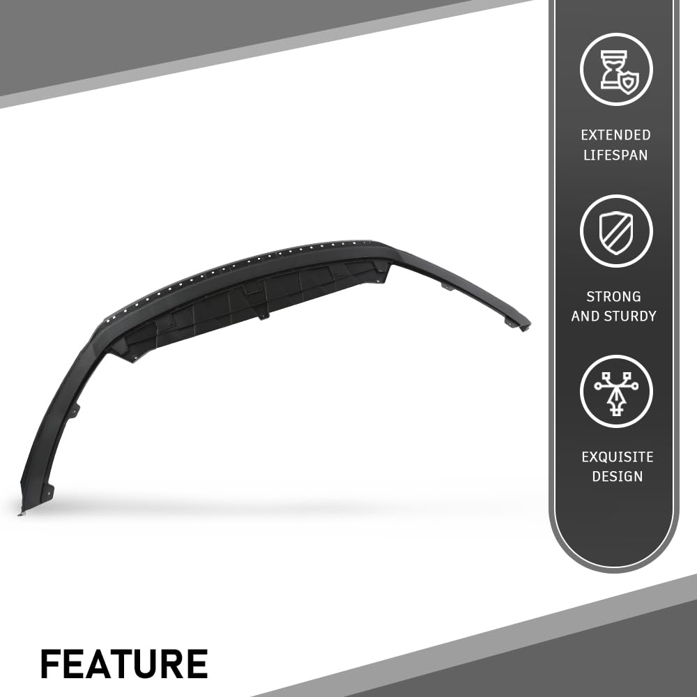 G-PLUS Front Lower Valance Spoiler Black 1pc Compatible with Volkswagen CC 2013-2017 3C88059039B9, VW1093125