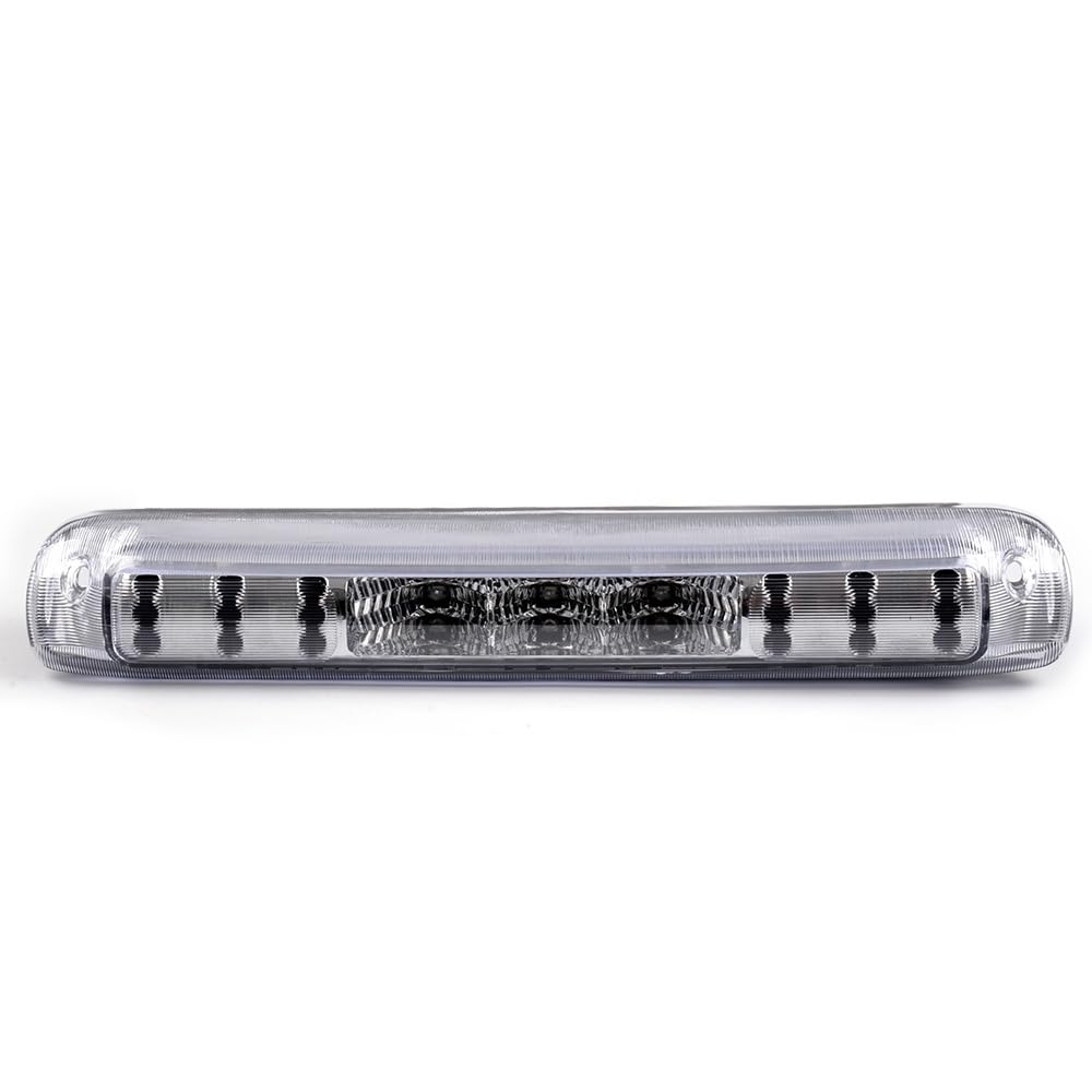 G-PLUS LED Third Brake Light Compatible with Chevy Silverado/GMC Sierra 1500 2500 3500 1999-2006 3rd Cargo Tail Stop Lamps, Clear Lens Chrome Housing, 264115BK 5978318