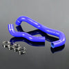 G-PLUS Silicone Radiator Coolant Hose Kit w/Clamps Compatible with 2003-2007 Ford F250 6.0L Diesel Twin Beam (Blue 2 PCS)
