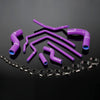 G-PLUS Silicone Radiator Coolant Tube Kit Clamps Compatible With 1996-2000 Subaru Impreza GC8 GF8 STI EJ20 WRX,Purple