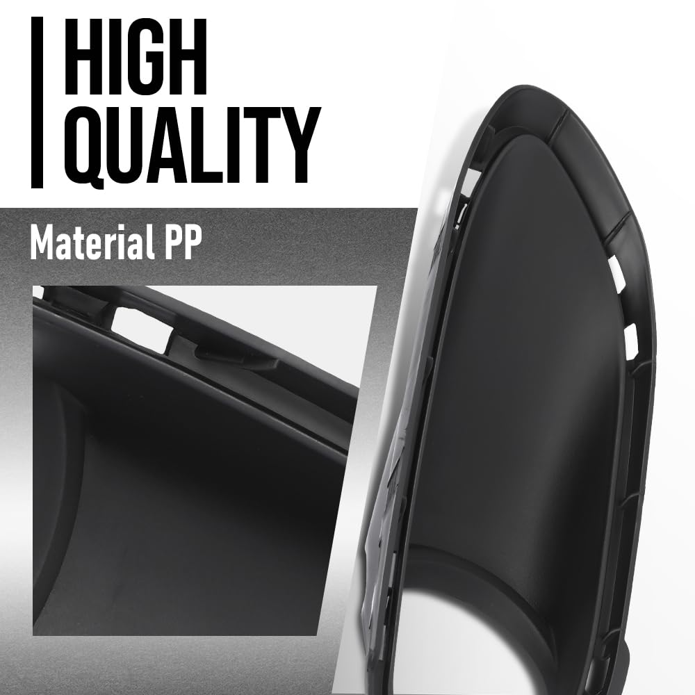 G-PLUS Fog Light Trim Driving Lamp Front Passenger Right Side Hand Compatible with Porsche Cayenne Turbo 2011 2012 2013 2014, Fit Porsche Cayenne Turbo S 2013-2014 95850509400, PO1039105 Black