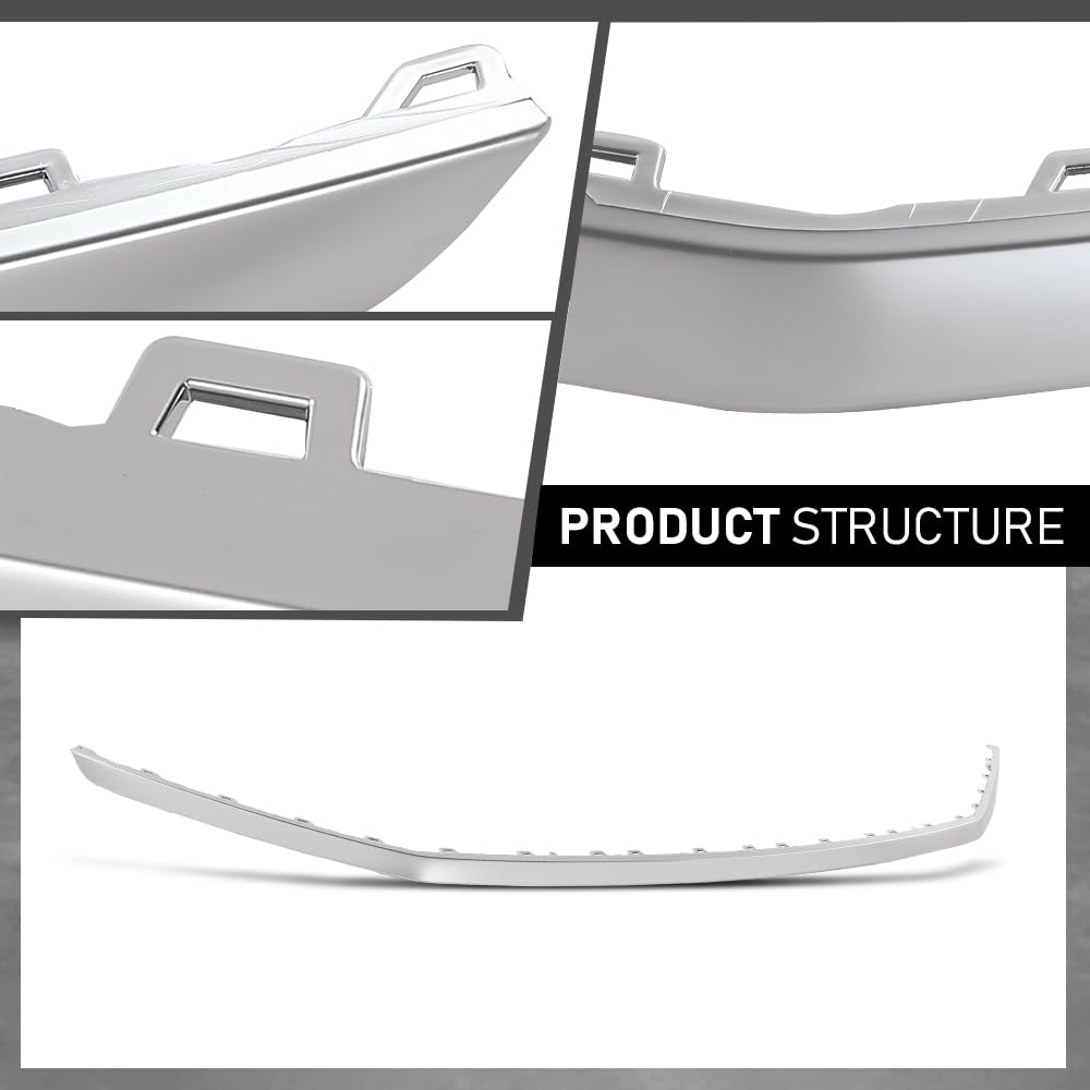 G-PLUS Front Bumper Cover Molding Trim Insert Impact Strip, Compatible with Audi SQ5 & Q5 W/SLine Package Only 2018-2020, 80A807107DGRU, AU0807107