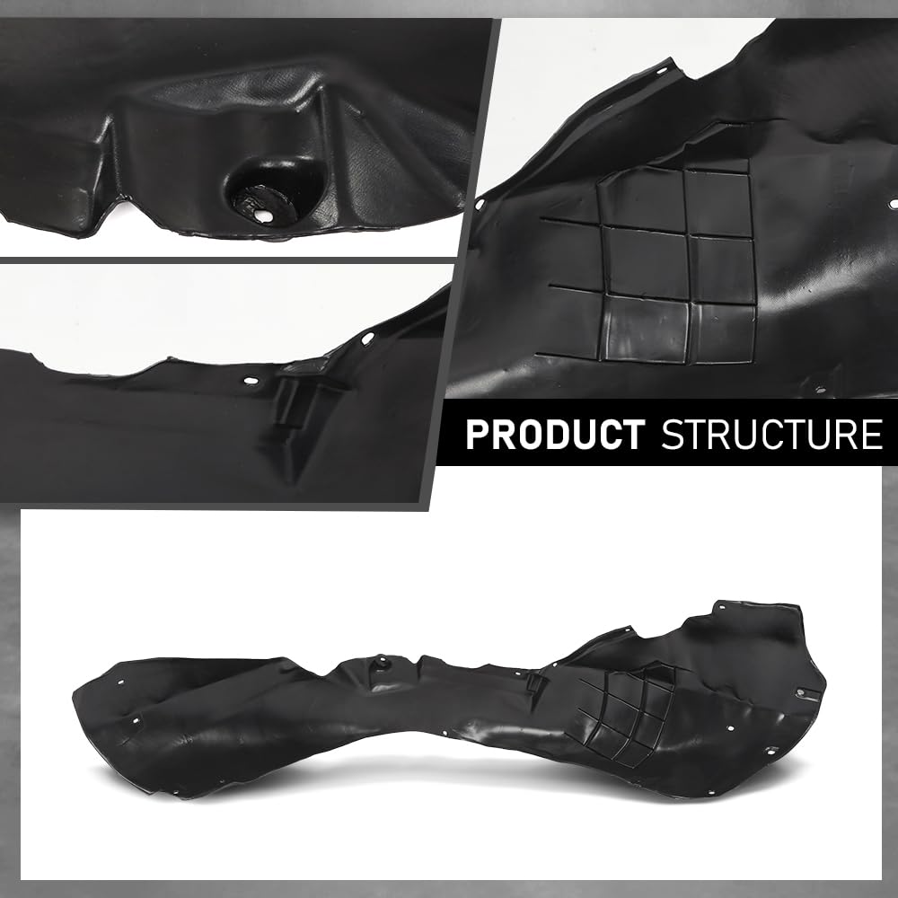 G-PLUS Front Left Fender Liner Inner, Compatible with Audi A4 A4 Quattro 3rd Generation 2005-2008/ Audi S4 4th Generation 2005-2008, Driver Side, 8E0821171E, AU1250100