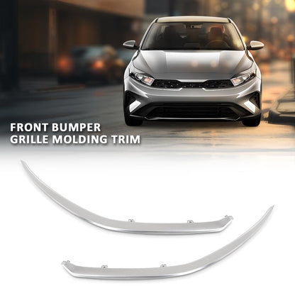 G-PLUS Pair Front Bumper Grille Molding Trim, Compatible with Kia Forte LX LXS GT L EX 2022-2024, 863A7-M7510, LH Driver & RH Passenger 2PCS, 863A8-M7510, 863A7M7510, 863A8M7510