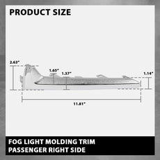 G-PLUS Fog Light Molding Trim for Subaru Forester 2017-2018 Right Side Additional Angle
