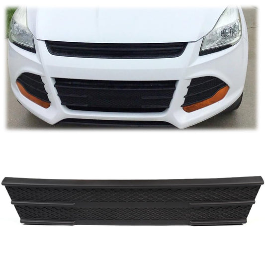 G-PLUS Front Bumper Center Grill Insert Compatible with Ford Escape 2013 2014 2015 2016 Satin Black Center Lower Grille Replace for CJ5Z17K945BA ABS