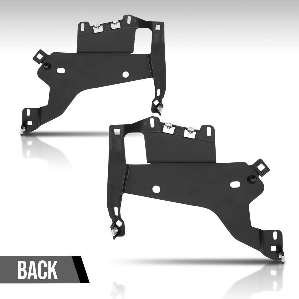 G-PLUS Headlight Bracket Pair Compatible with Chevy Corvette C5 1997-2004 16523679, 16523680 Black