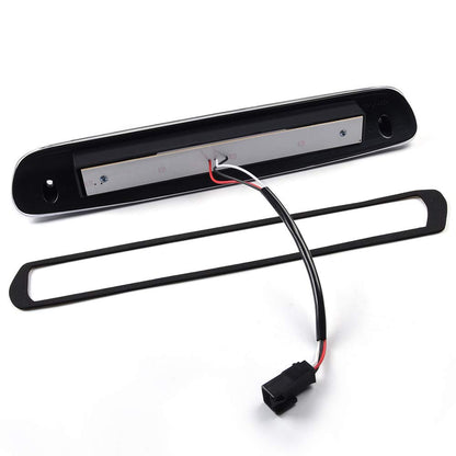 G-PLUS White Cover Black Bottom 3D LED Bar For 07-13 Compatible for Silverado/Sierra 3rd Third Brake Light/Cargo Lamp Lens