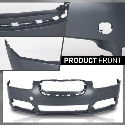 G-PLUS Front Bumper Cover Compatible with Jaguar XF Supercharged 2009-2011 w/Tow Hook Hole & Fog Light Holes & Parking Aid Sensor Holes, C2Z8838XXX, JA1000142, Black