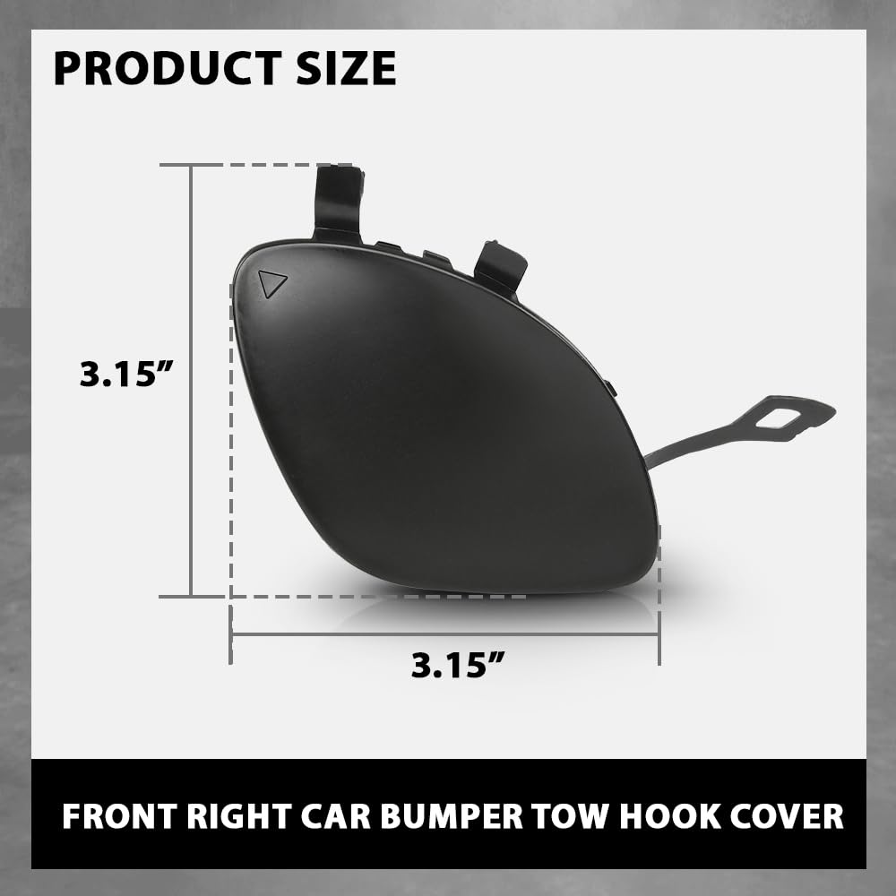 G-PLUS Bumper Tow Hook Cover Towing Eye Cap Front Right Compatible with Benz E 300 E 350 E 400 E 450 4Matic, Base 2.0L L4 3.0L V6 - Gas 2017-2020 A2138850222