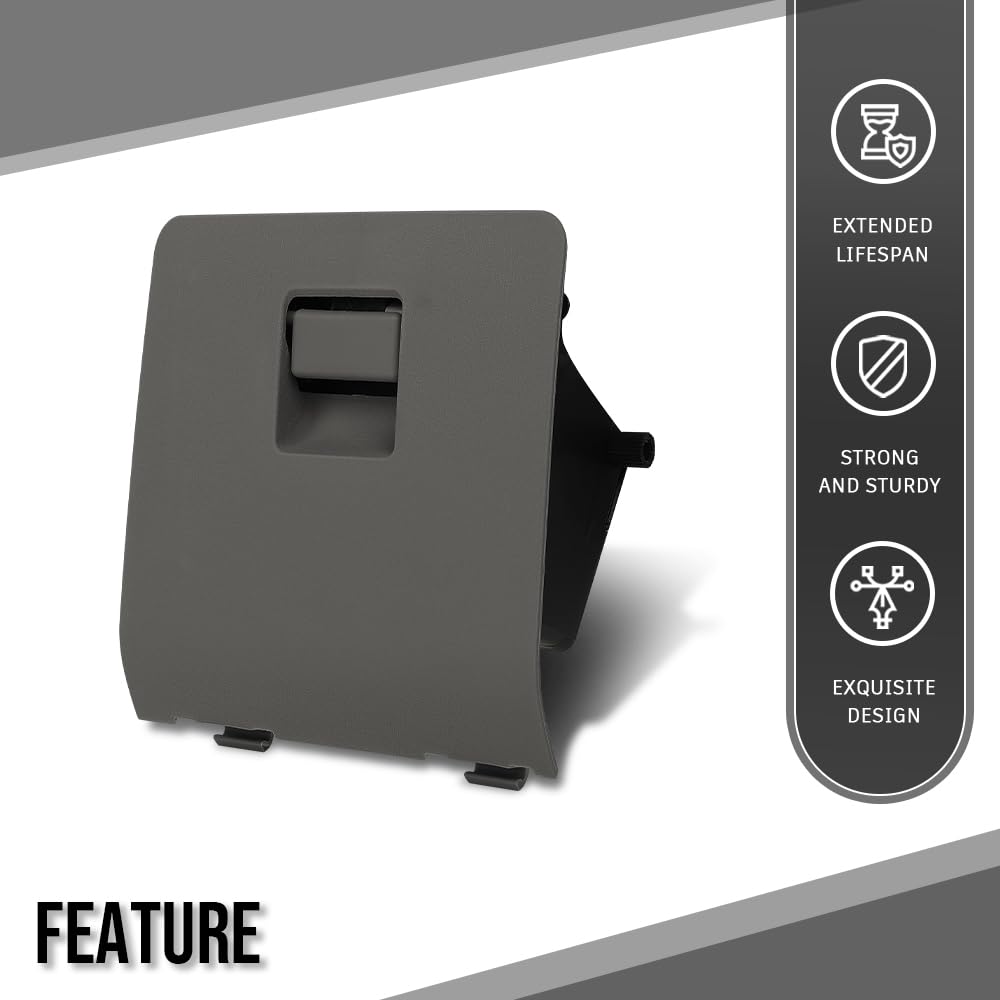 G-PLUS Dash Knee Center Glove Storage Box Cubby Compatible with Ford F250 F350 Super Duty 2005-2007 Dark Gray