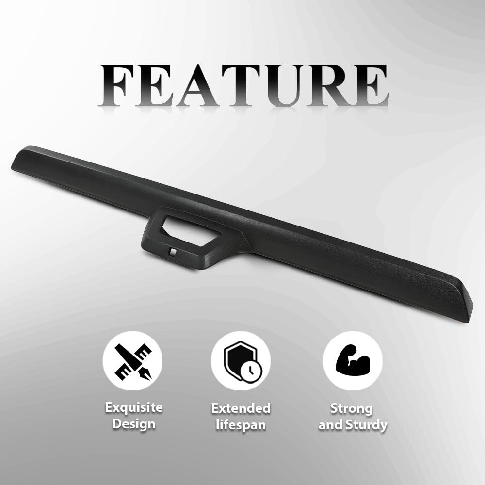 G-PLUS Tailgate Cap Cover Top Molding Trim Spoiler w/Camera Hole Compatible with Chevy Avalanche 2007-2013/Fit Cadillac Escalade EXT 2007-2013 19354904 19354903 15902098 25865156 GM1994113 Textured