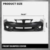 G-PLUS Front Bumper Cover Compatible with Impreza 2011-2014 (Submodel: WRX, WRX Limited, WRX Premium, WRX STI, WRX STI Limited), 57704FG113, SU1000167, Primed Black