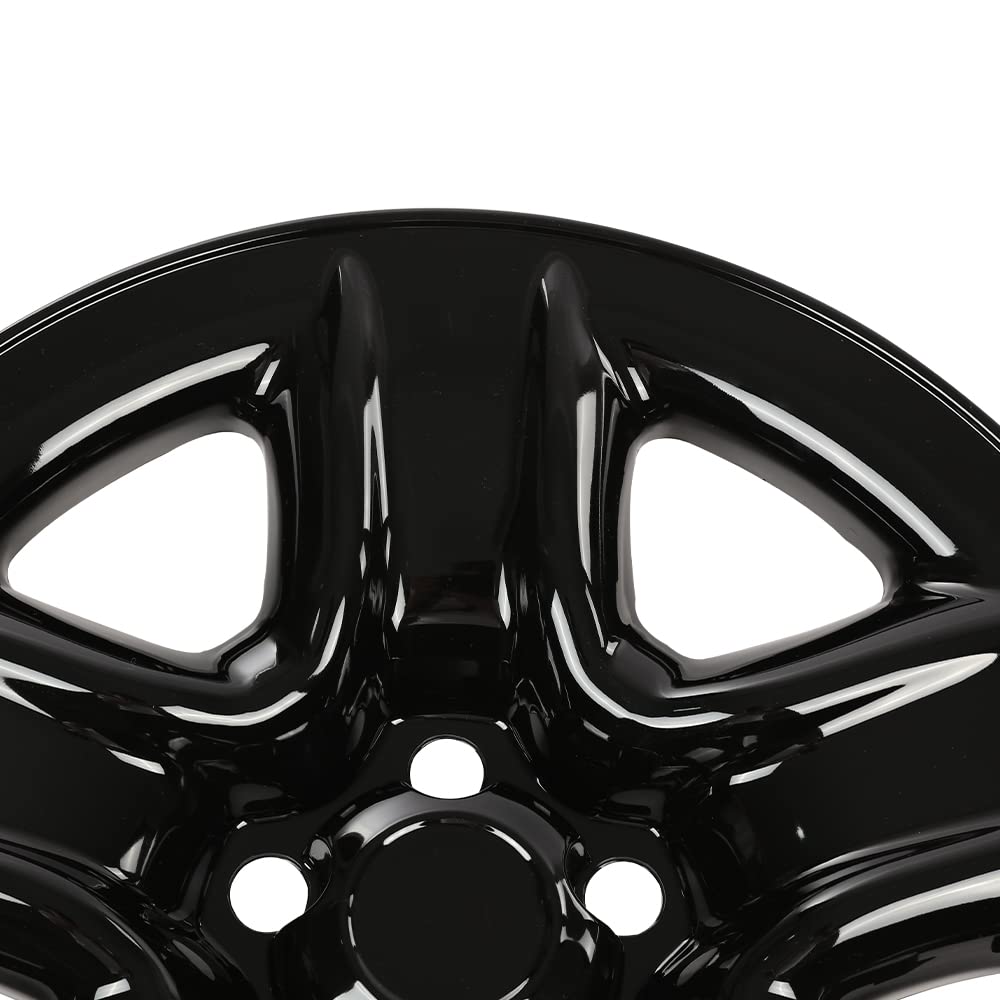 G-PLUS Wheel Skins Hub Caps Full Rim Covers 17" Compatible with 2006-2012 Toyota RAV4,Auto Tire Replacement Exterior Chrome Wheels Cap Cover with 5 Spoke Black (1PC)