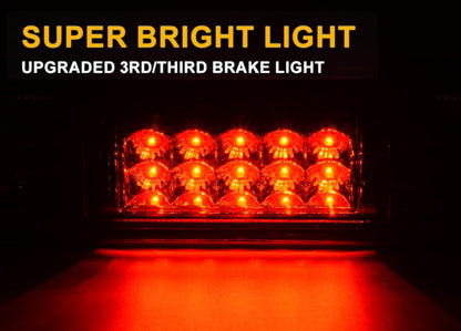 G-PLUS Rear Third Brake Light Led Tail Light Compatible With 04-08 Ford F150 Lobo/07-10 Ford Explorer/06-08 Lincoln Mark LT,3RD Cargo Led Tail Lamps,Clear lens