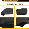 TPE Cargo Mats, Compatible with Ford F250 F350 Super Duty Crew Cab Models 1999-2007, 1st & 2nd Row 3PCS, All Weather Full Cover Protection, Black Interior Accessories
