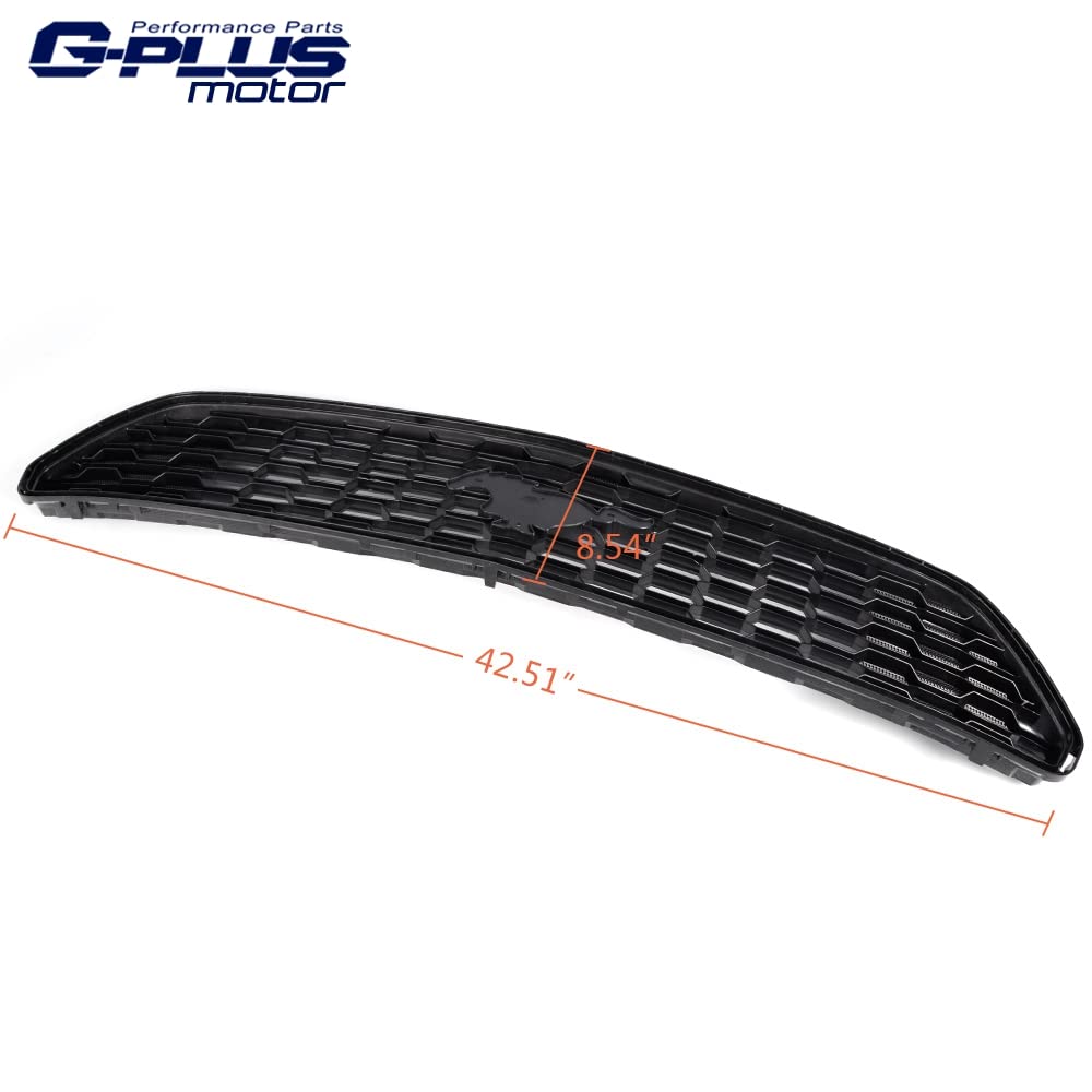 G-PLUS Front Upper Bumper Black Billet Grille Insert Compatible With 2015 Ford Mustang