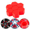G-PLUS Universal Hub Screw Cover Cap Replacement for Car,19mm Red Wheel Tire Hub Screw Bolt Cover Nut Cap Lug Decoration 20PCS