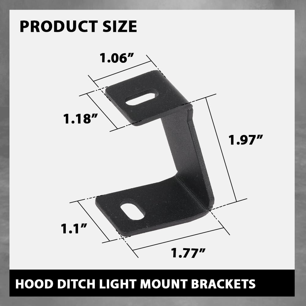 G-PLUS Upper Hood Ditch Cube LED Light Mount Brackets Compatible with Ford F150 SVT Raptor 2017-2023,Fit Ford F150 2015-2023