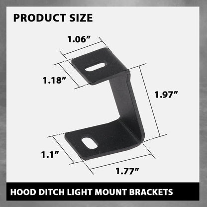 G-PLUS Upper Hood Ditch Cube LED Light Mount Brackets Compatible with Ford F150 SVT Raptor 2017-2023,Fit Ford F150 2015-2023