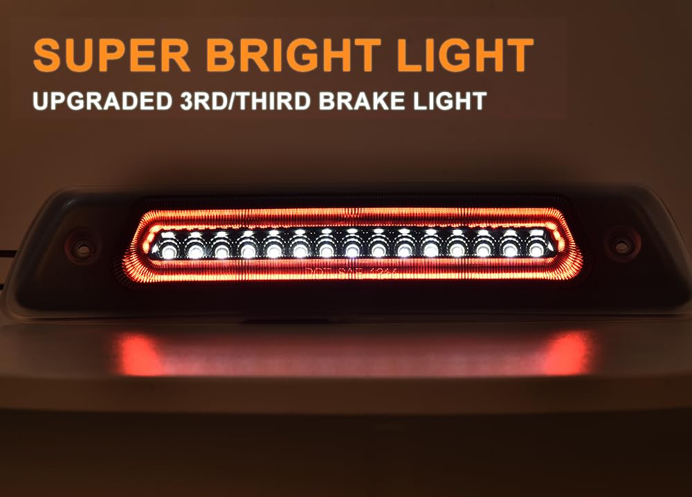 G-PLUS (Clear lens Black Housing LED Third Brake Light Compatible With Ford F150 2009-2014 High Mount Rear 3rd Cargo Tail Lamp