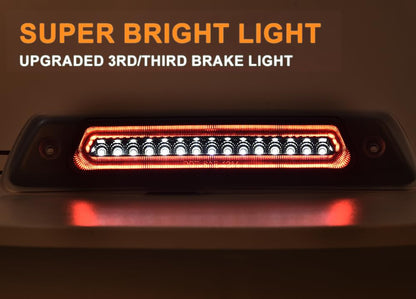 G-PLUS (Clear lens Black Housing LED Third Brake Light Compatible With Ford F150 2009-2014 High Mount Rear 3rd Cargo Tail Lamp
