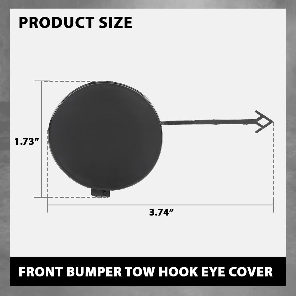 G-PLUS Front Bumper Trailer Towing Tow Hook Eye Cover Compatible with Audi A4 B8 2012-2015 facelifted,NOT Fit S LINE 8K5807241C