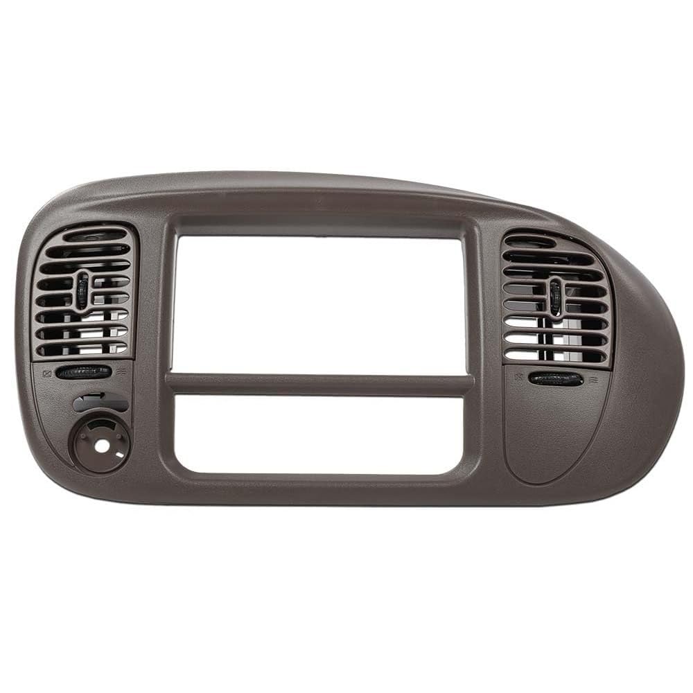 G-PLUS 1Set Center Dash Radio Surround Bezel Trim Panel Compatible with 2000-2003 Ford F150/2000-2002 Ford Expedition Brown Dashboard Cover