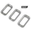 G-PLUS Silver 3pcs /Set Chrome Plastic Rocker Switch Trim Compatible with Many Freightliners and Some Peterbilt and Kenworths Using Rocker Switches Three Pack of Switch Trim Rocker Plain Snap Mount