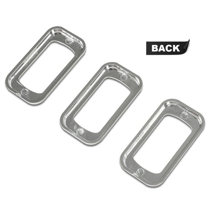 G-PLUS Silver 3pcs /Set Chrome Plastic Rocker Switch Trim Compatible with Many Freightliners and Some Peterbilt and Kenworths Using Rocker Switches Three Pack of Switch Trim Rocker Plain Snap Mount