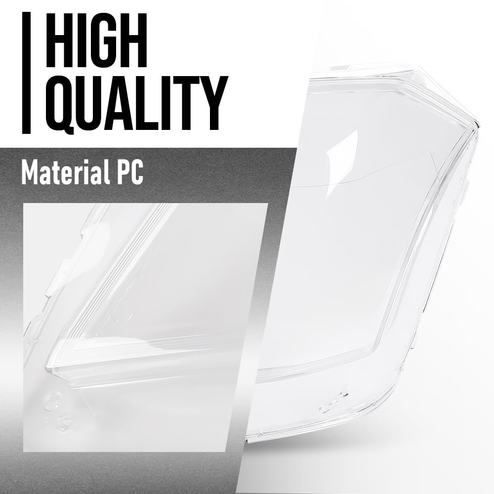 G-PLUS Headlight Lens Cover Compatible with Benz GLK Class X204 2009-2012 Left & Right Front Headlamp Lens Cover Clear