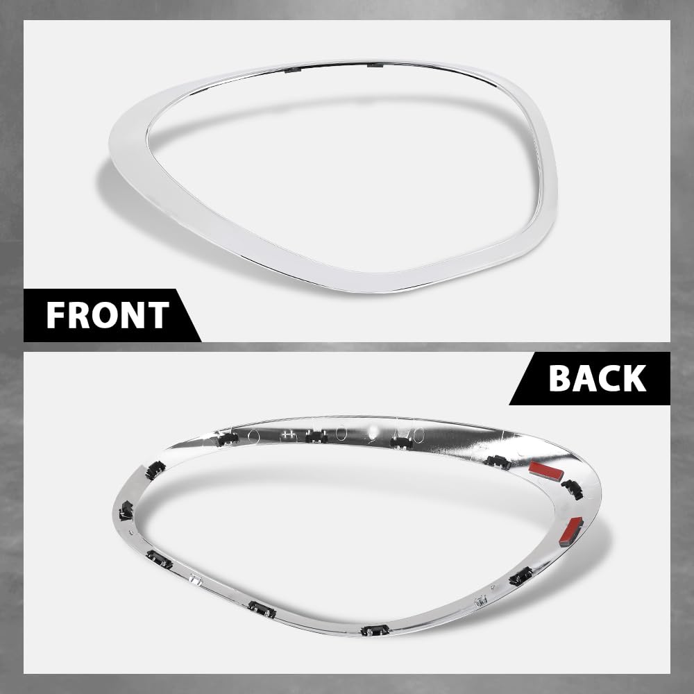 G-PLUS Headlight Bezel Compatible with Mini Cooper Countryman 2011-2016 & Paceman 2013-2016 Right Side 51139813824, MC2507103 Silver