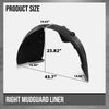 G-PLUS Rear Right Inner Fender Wheel Liner Splash Guard Shield Compatible with Tesla Model X 2016-2020 1034248-00-I, 103424800I Black