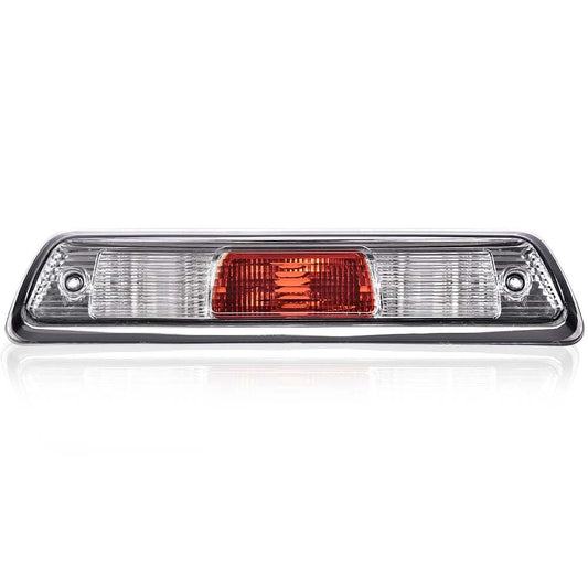 G-PLUS Third Brake Light Compatible with Ford F150 Truck 2009-2014 High Mount Stop Lights Rear Center Roof Third Cargo Light Parking Light Clear/Red Lens Chrome Housing 3rd Brake Light AL3Z13A613E