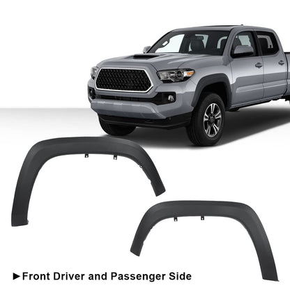 G-PLUS Fender Flares Front Driver and Passenger Side Compatible with Toyota Tacoma 2016 2017 2018 2019 2020 2021 Fender Flares Moulding Trim Wheel Opening Molding Set 7587104060 TO1291109C TO1290109C