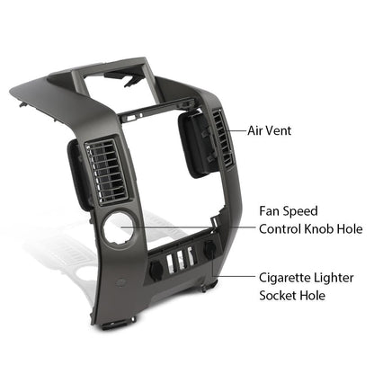 G-PLUS Dash Center Console Instrument Panel Lid Bezel Fit Nissan Armada SE LE SE Off-Road 2005-2006/ Pathfinder Armada SE LE 2004/ Titan SE LE XE 2004-2015 w/o Center Speaker, w/Cigarette Lighter
