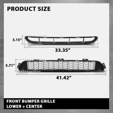 G-PLUS Front Lower Center Bumper Grille 2PCS for Kia Sorento 2014-2015 Side View