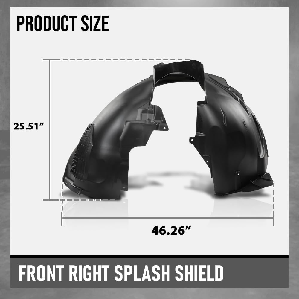 G-PLUS Front Right Splash Shield Compatible with Volvo XC60 2018-2023 32372422 Black