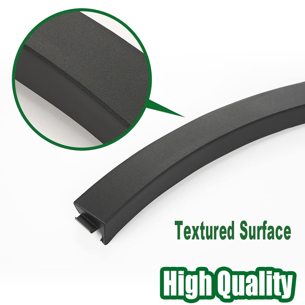 G-PLUS Front Right Passenger Side Fender Flares Compatible with Tesla Model Y MY 2020 2021 2022 2023 2024 149416400B, 149418800B Wheel Opening Molding Arch Trim Black